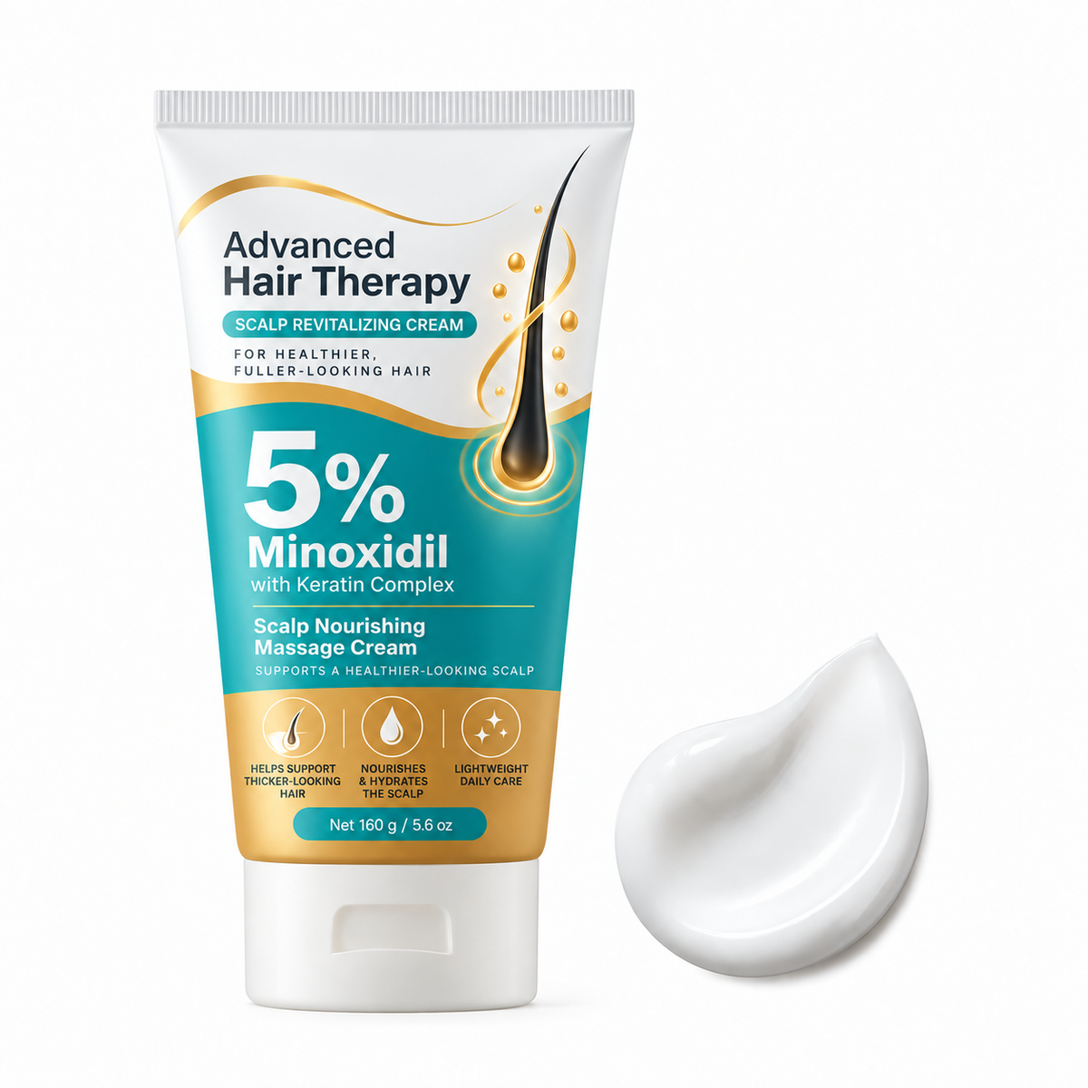 5% Minoxidil &Keratin Scalp Massage Cream Hair GrowthTreatment