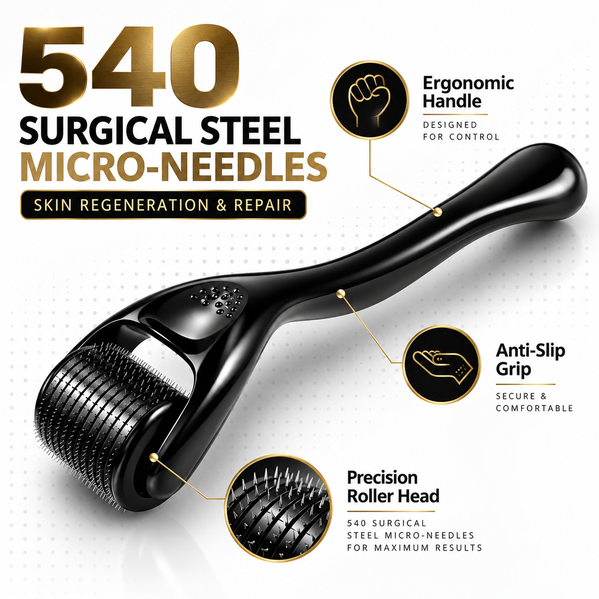 Beard Growth Serum & Derma Roller