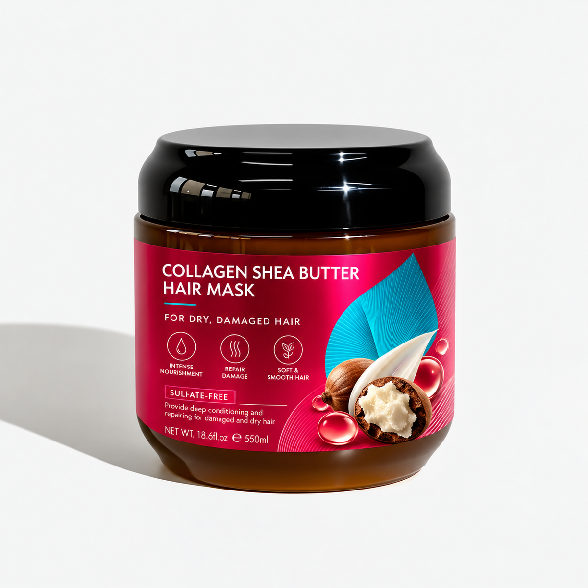 Collagen Shea Butter Hair Mask Deep Repair for Dry