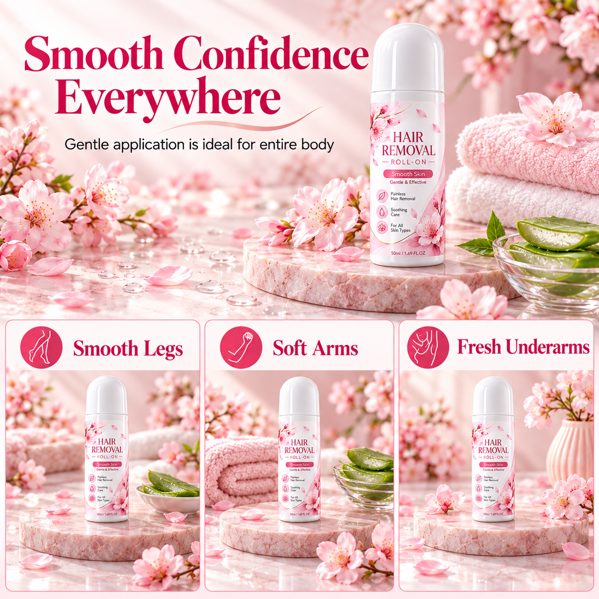 Gentle Smooth Roll-On Body Hair Removal