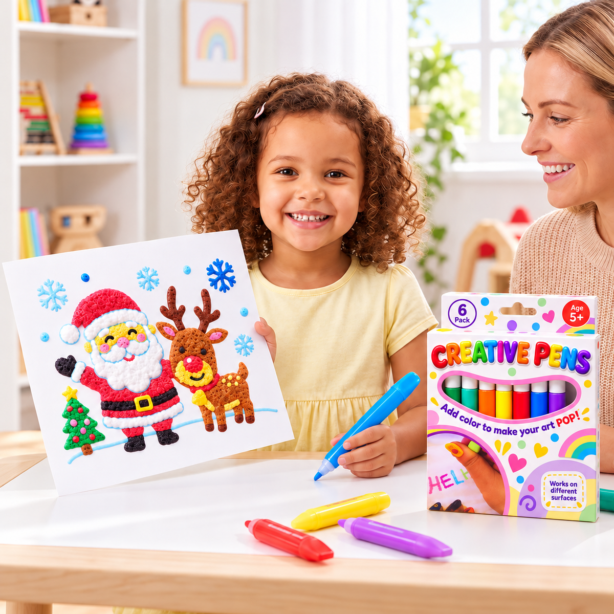 🎁🔮Magic Pen – Draw 3D with one stroke!🎄DIY Bubble Magic Drawing Pens
