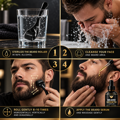 Beard Growth Serum & Derma Roller