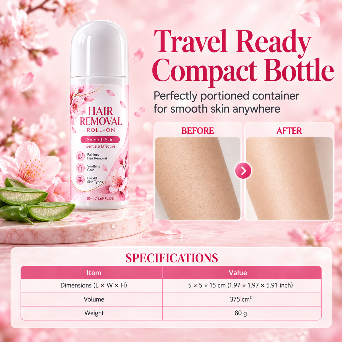Gentle Smooth Roll-On Body Hair Removal