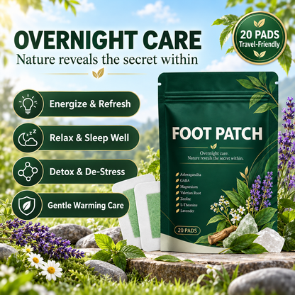 Natural Foot Patch-Promote Relaxation, De-Stress & Sleep Support