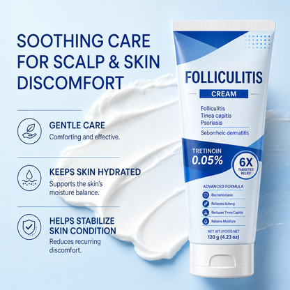 Botanical Folliculitis Cream, Soothing Moisturizer for Bumps on Face