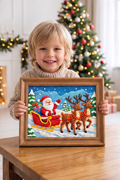 Festive framed 3D artwork