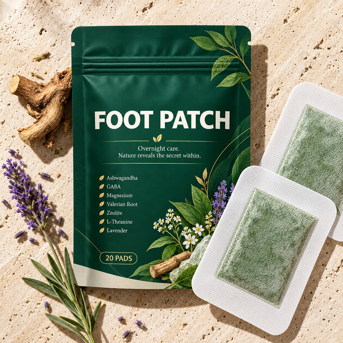 Natural Foot Patch-Promote Relaxation, De-Stress & Sleep Support