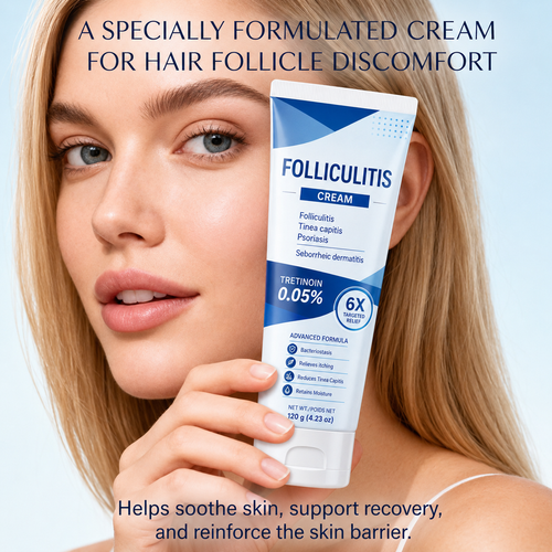 Botanical Folliculitis Cream, Soothing Moisturizer for Bumps on Face