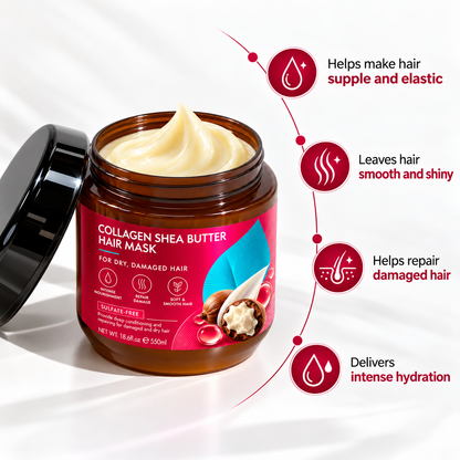 Collagen Shea Butter Hair Mask Deep Repair for Dry