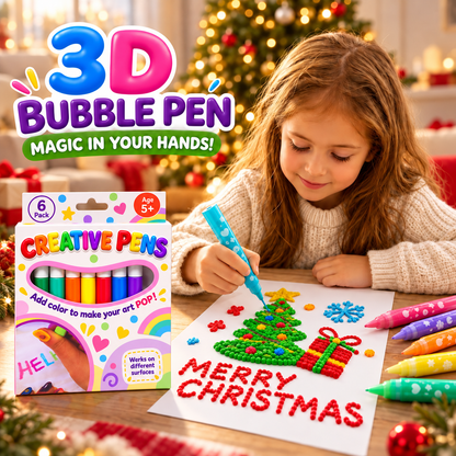🎁🔮Magic Pen – Draw 3D with one stroke!🎄DIY Bubble Magic Drawing Pens