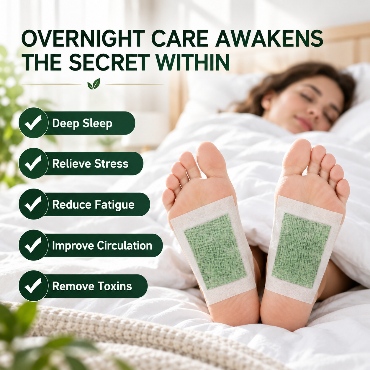 Natural Foot Patch-Promote Relaxation, De-Stress & Sleep Support