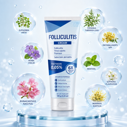 Botanical Folliculitis Cream, Soothing Moisturizer for Bumps on Face