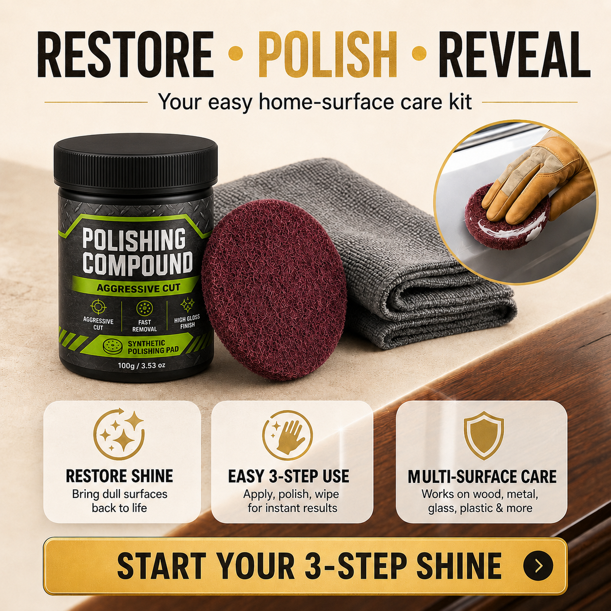 All-inOne Surface Restoration Polish with Pad