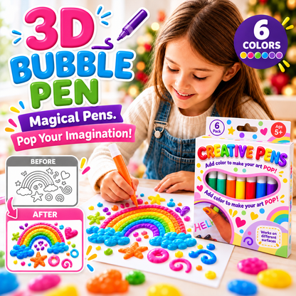 🎁🔮Magic Pen – Draw 3D with one stroke!🎄DIY Bubble Magic Drawing Pens