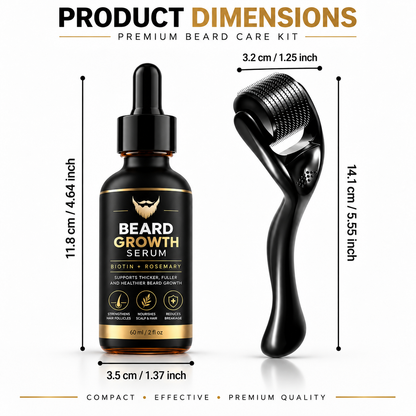 Beard Growth Serum & Derma Roller