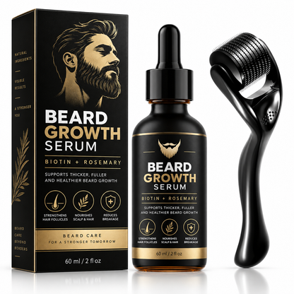 Beard Growth Serum & Derma Roller