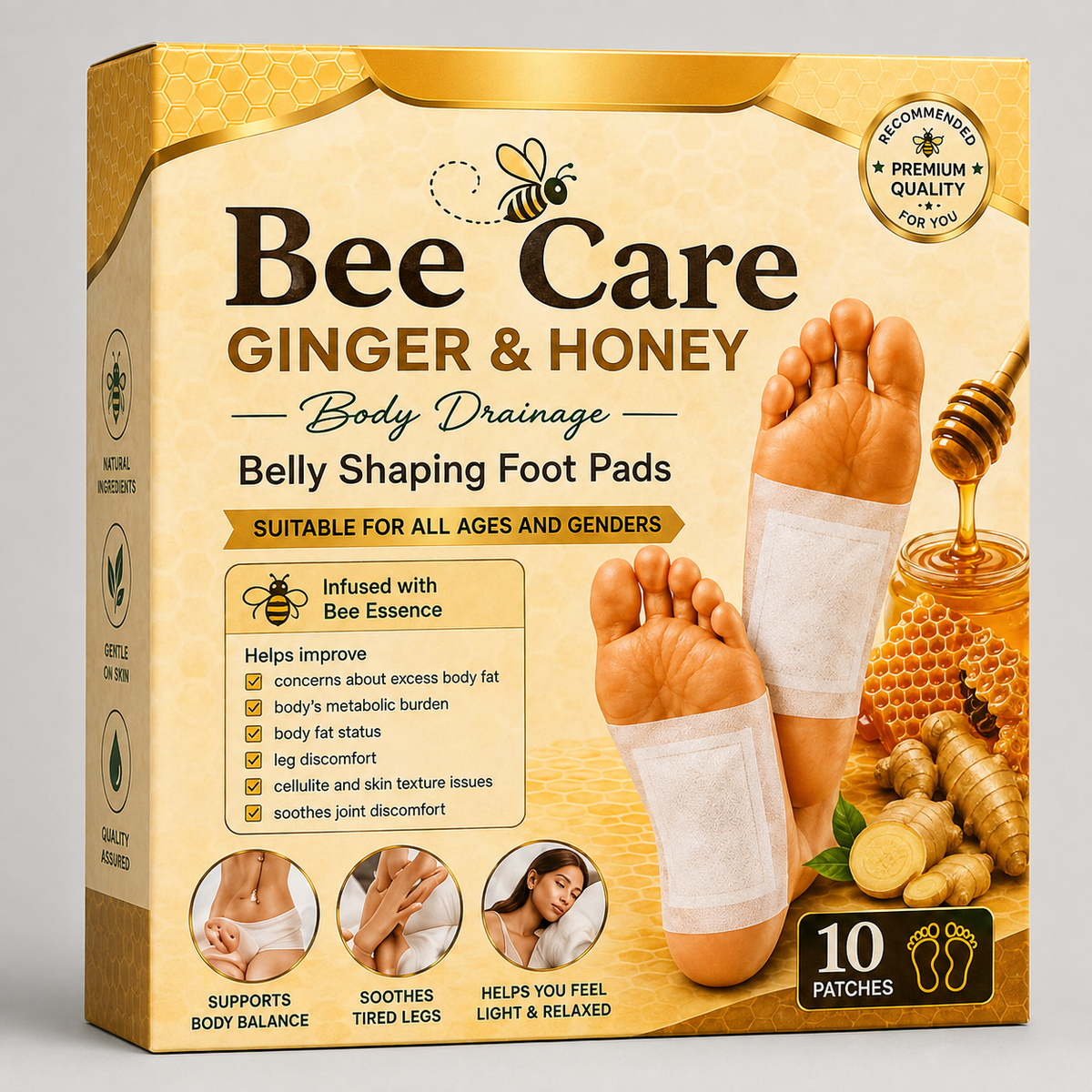 Bee Care Ginger & Honey Care Foot Pads